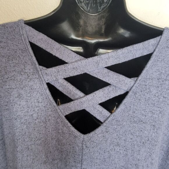 Studio 1886 heathered criss cross back a-line tunic dress 3x - Picture 4 of 6